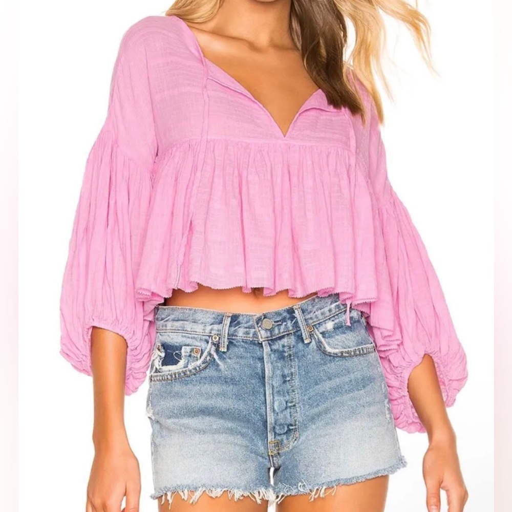 Free People
Women's Pink Beaumont Mews Blouse
